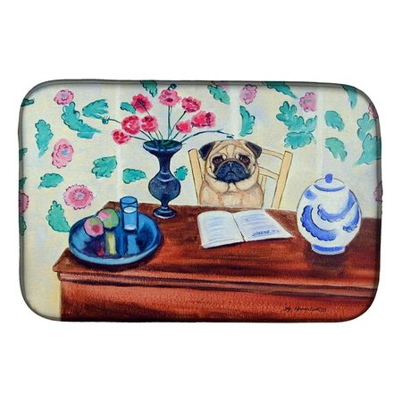 CAROLINES TREASURES Pug Dish Drying Mat 7253DDM